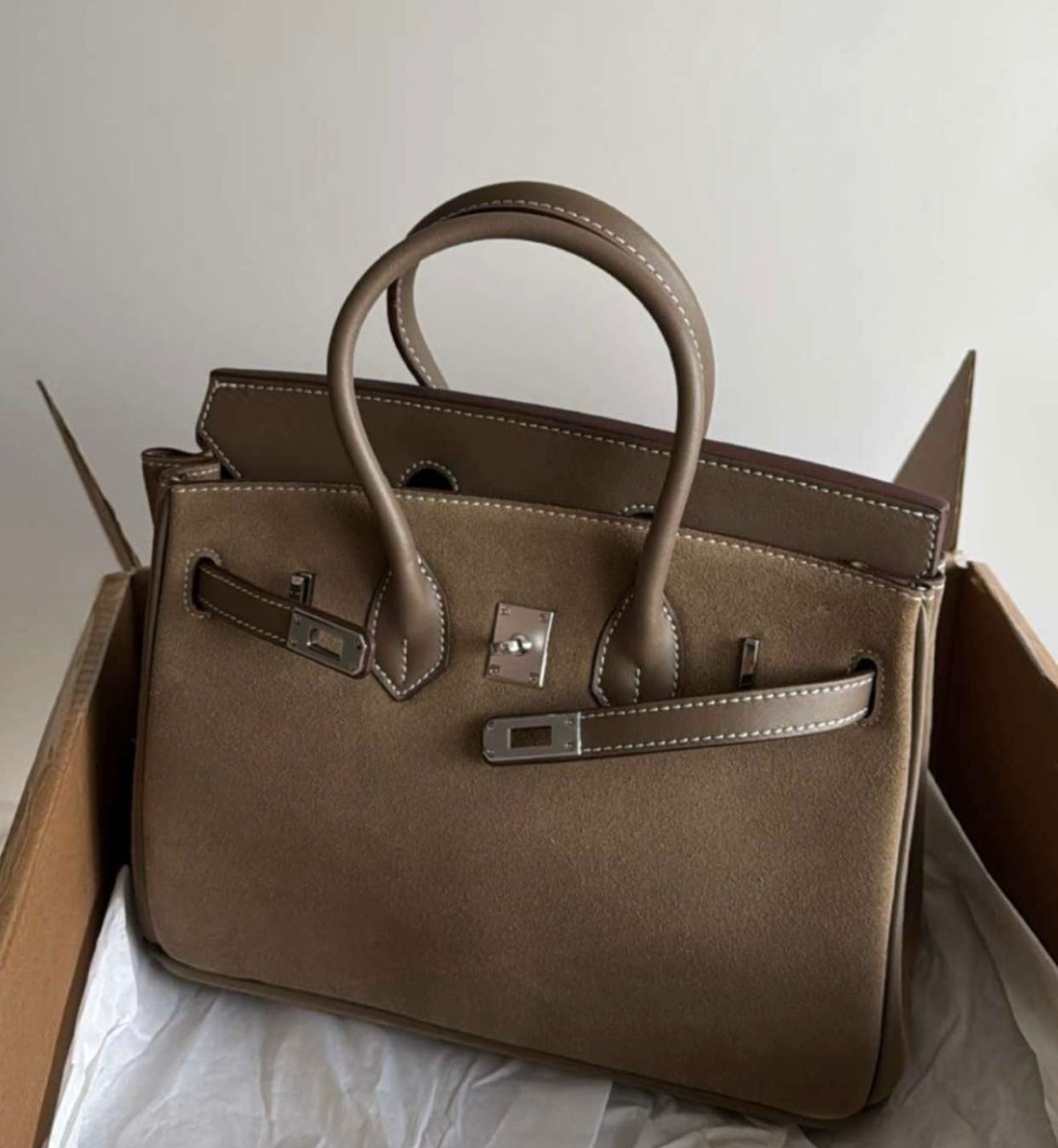 BABY DAIM CUIR TAUPE